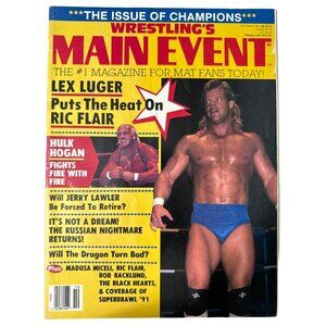 Wrestlings Main Event Magazine WWF Luger Lawler Flair Madusa Miceli Oct 1991